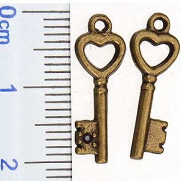 

diy small charms for jewelry making necklaces bracelets key antique bronze heart love metal jewelry accessory fashion wholesales 20mm 500pcs, Bronze;silver