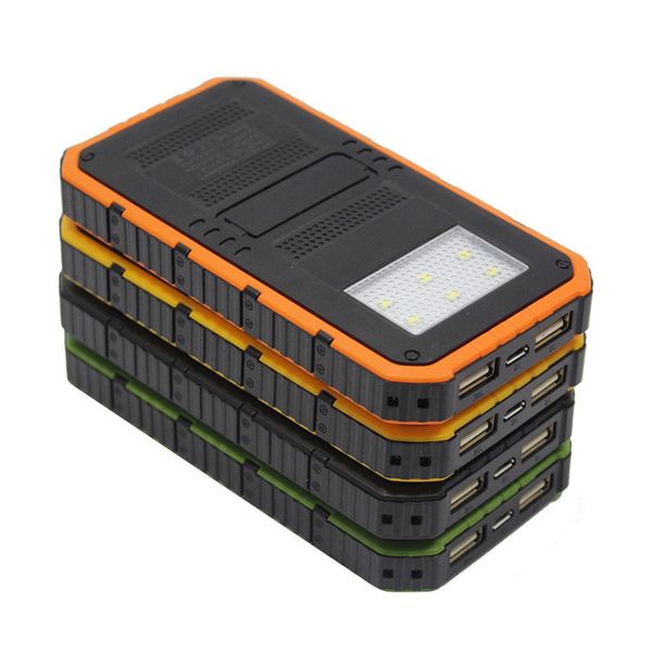 

2019-20000mah solar power bank ultra-thin highlight led solar power banks 2a output cell phone portable charger solar powerbank i