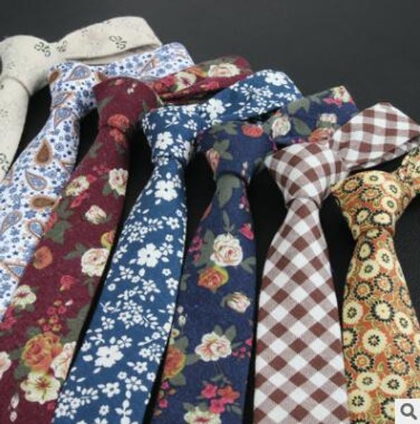 

fashion 100% cotton ties for men casual plaid necktie gravatas corbatas slim suits vestidos mens neckties party narrow neck tie, Blue;purple