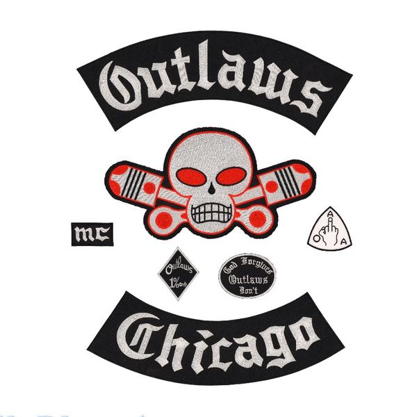 

Outlaws Embroidered Iron on MC Patches for Motorcycle Jacket Vest Biker Patches For Clothes