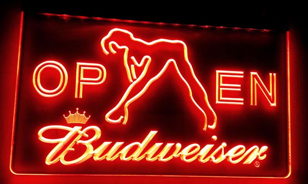 

LS019-r Budweiser Exotic Dancer Stripper Bar Light Signs Decor Free Shipping Dropshipping Wholesale 8 colors to choose