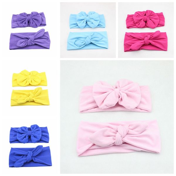 Baby Fashion оголовье набор (A + B) Узел Тюрбан Twist Cotton Глава Wrap Knotted мягкий лук ободки Headwrap фото Prop аксессуары для волос FD6569