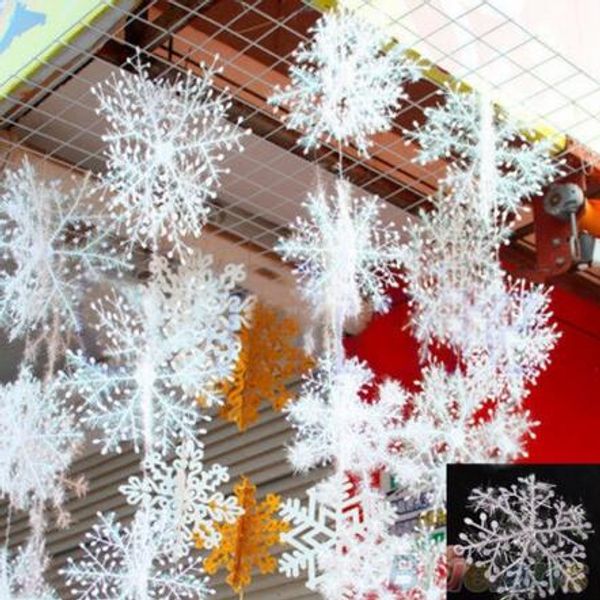 

30 pcs/lot white snowflake ornaments christmas holiday festival party home decor