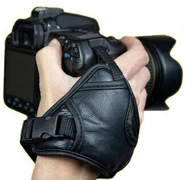 

New Hand Wrist Strap Leather Hand Strap Grip for NIKON D90 D7000 D3100 D5100 D5200 For Pentax DC8 For Canon 7D 650D Free shippin