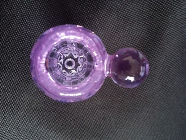 Neue 14,4 mm oder 19 mm weibliche oder männliche Röhrenglaspfeifen, transparentes lila schwarzes Glas-Raucherzubehör