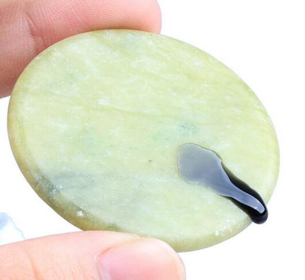 

round jade stone glue pallet eyelash extension makeup tools