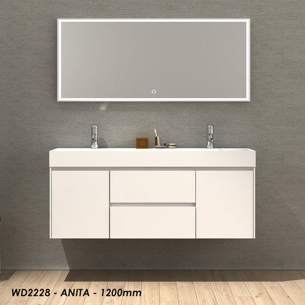 

1200mm bathroom furniture standing vanity stone solid surface blum drawer cloakroom wall hung cabinet storage 2228