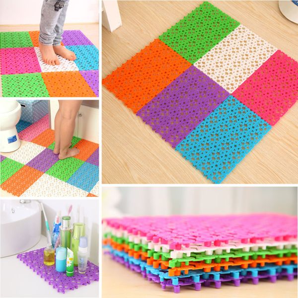 

30.5*20.5cm Color Bathroom Anti-slip Mats Toilet Kitchen Sucker Sticker Massage Mats Safety Type 10pcs/lot SK756