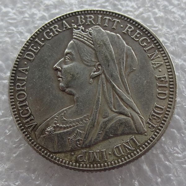

1897 королева Виктория Великобритания серебро 1 Флорин копия монеты реплики монеты