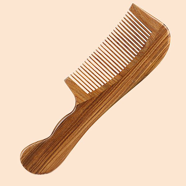

New Wood Hair Comb 5pcs/lot Green Sandalwood fine toothed hair care styling Beauty Makeup Women Detangling curly hair Men Beard Grooming