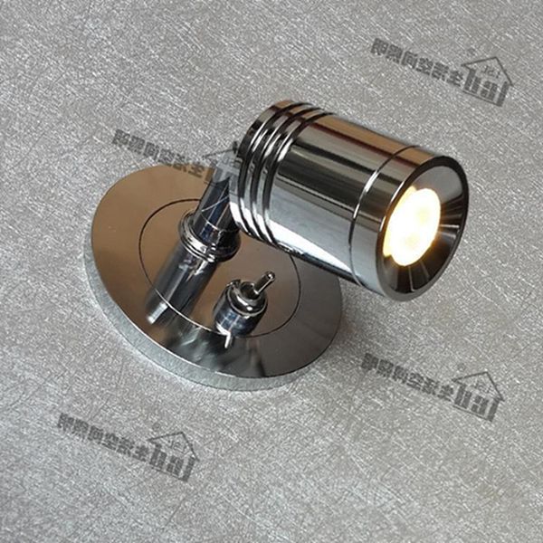 

ch wall recessed lights with on-off switch discrete driver 3w integral led chrome finish for l residential motorhome yacht