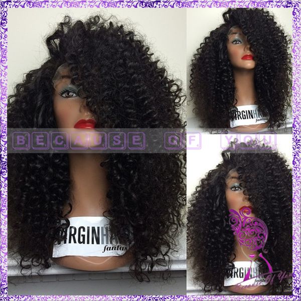Lace Wigs Virgin Brazilian Human Hair Wig Full Lace Or Lace Front Kinky