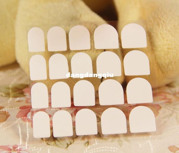 

wholesale-nail tools clear false nail tips double side adhesive glue sticky tape 200nails/lot 4unl149407, Red;gold