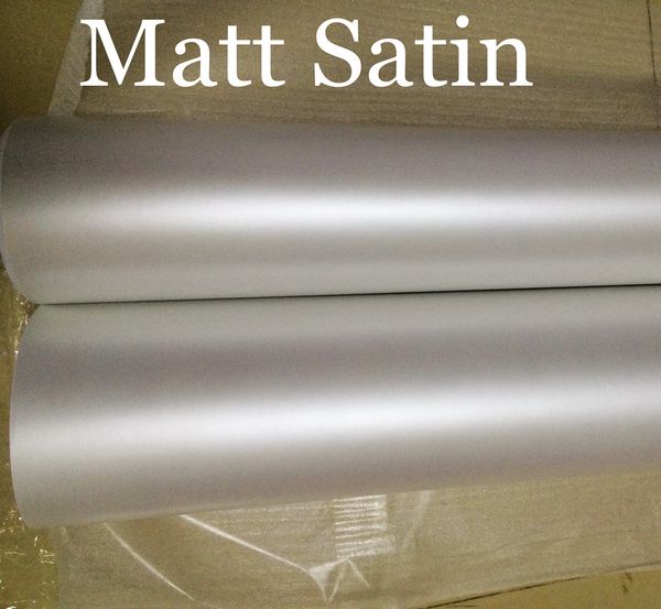 

satin white matt pearl vinyl wrap pearl matte white car wrap film with air bubble car stickers size 1.52x20m/roll