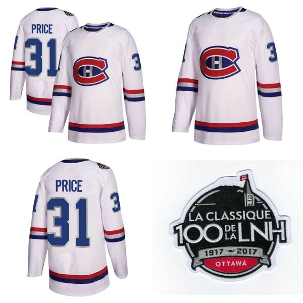 

100 Classic Breakaway Player 31 Carey Price 6 Shea Weber Jordie Benn Victor Mete Joe Morrow Jeff Petry Antti Niemi Montreal Canadiens Jersey