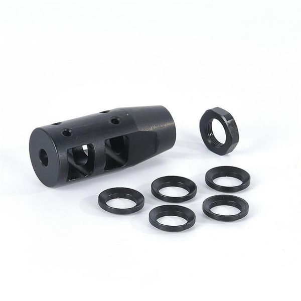 

223 5.56 1/2"x28 pitch thread competition compact muzzle brake with washer