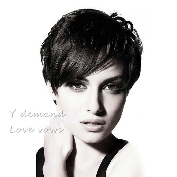 Top Quality Pixie Cut Short Glueless Full Wig Human Hair Wigs For