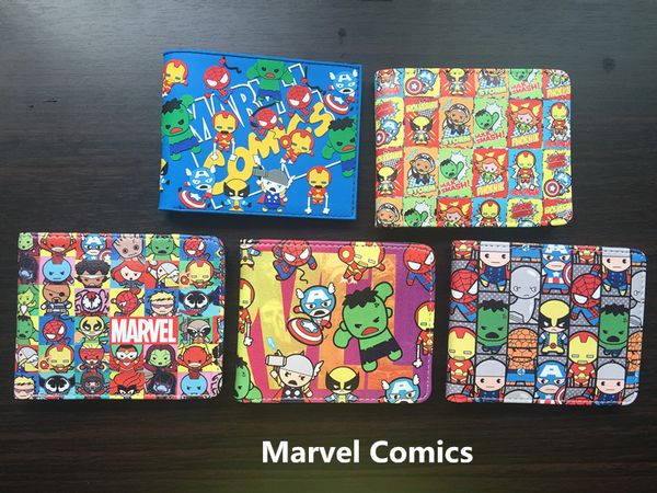 

комикс Marvel DC аниме кошельки фильм новый дизайнер zip кошелек молодой мальчик девушки кошелек небольшой мешок денег