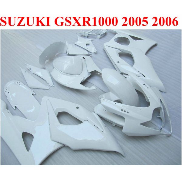 

abs full fairing kit for suzuki gsxr1000 2005 2006 05 06 gsx-r1000 k5 k6 all white high grade fairings set sx85