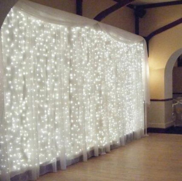 

4.5 м х 3 м 300 LED сосулька огни строки Рождество Xmas Фея огни Открытый дом для свадьбы /