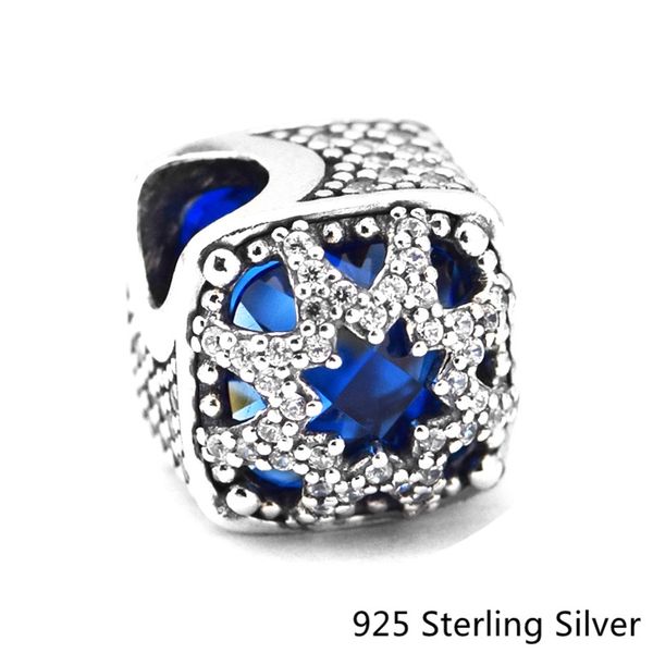 

925 sterling silver jewelry blue glacial beauty original fashion charms beads fits pandora bracelets, Black