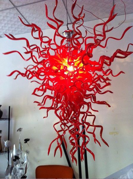 

100% mouth blown ce ul borosilicate murano glass dale chihuly art red glass lighting design pendant lamp