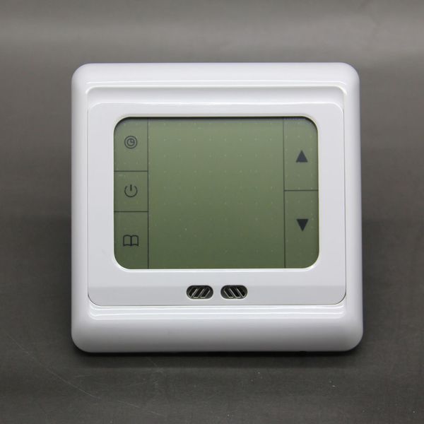 Бесплатная доставка Термостат с подогревом Сенсорный экран Еженедельно программируемый номер Теплый регулятор температуры с синим светом