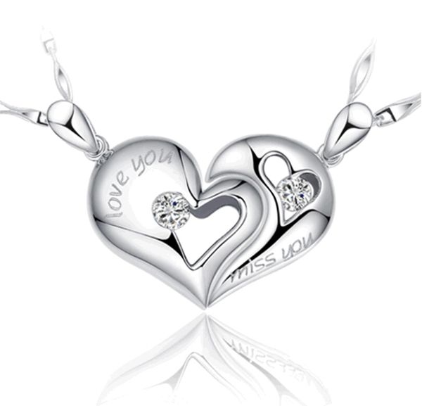

925 sterling silver heart pendants solitaire korean lovers men women jewellery accessories charms for pendant necklace made without chain
