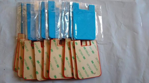 

and good quality gift 3m sticker silicone wallet credit card holder,leather card holder,smart wallet mobile card holder for samrtphone