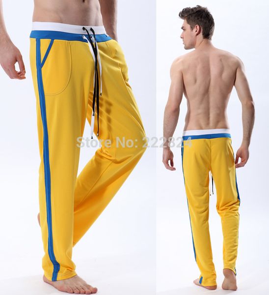 Atacado-2015band Home Wear Calças Long Sexy Sports Man Calças Casuais Slack Gym Esporte Exercício Exercício Yoga Mensrunning Britts