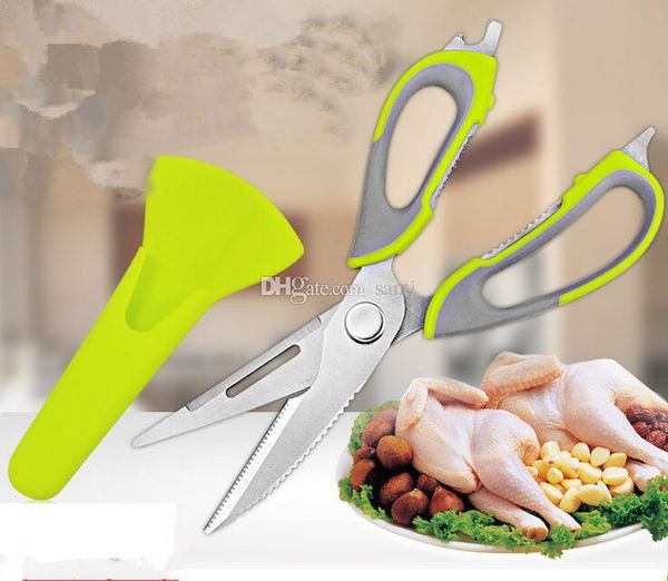 

kitchen scissors knife for fish chicken household stainless steel multifunction cutter shears with magnetic cover 17103104