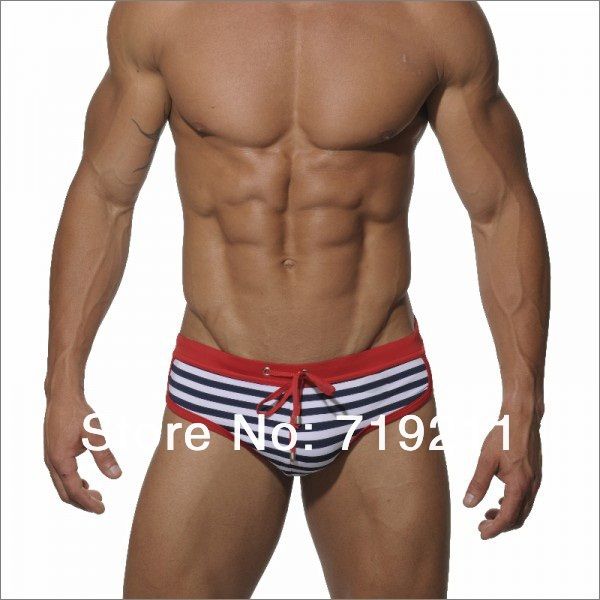 

wholesale-seobean fashion striped brief swim trunks ing