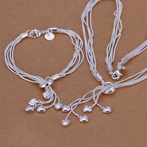 

high grade 925 sterling silver tai chi hanging piece star jewelry set dfmss009 brand new factory direct 925 silver necklace bracelet