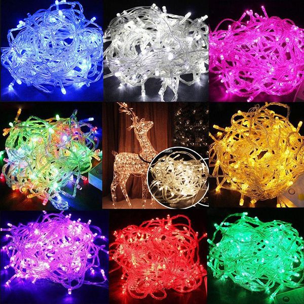 

christmas lights 20m/30m/50m/100m 800 led string fairy lights xmas decor lights red/blue/green colorful party wedding twinkle light