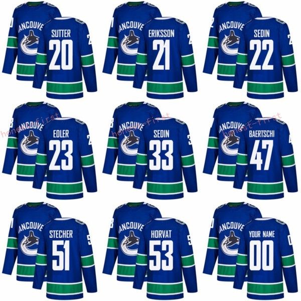 

Vancouver Canucks Jerseys 2018 New 20 Brandon Sutter 23 Alexander Edler 47 Sven Baertschi 51 Troy Stecher 21 Loui Eriksson Blue