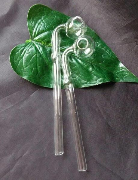 Frete grátis por atacado novo pote de vidro curvo transparente com vidro bolha Hookah/peças de bong de vidro, comprimento 16 cm, vendas no local