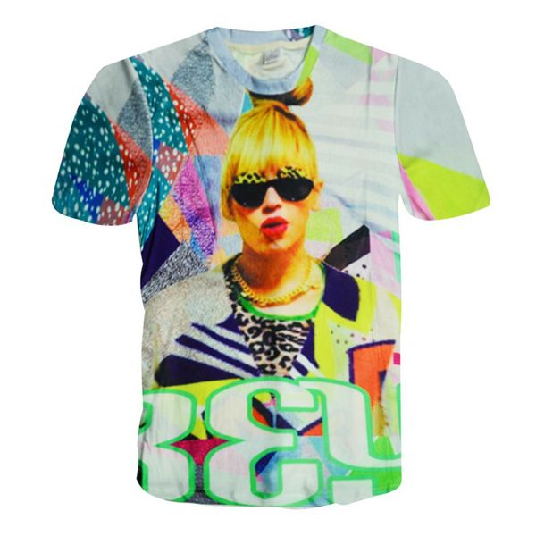 

Alisister 2015 новая мода женщины панк футболка топ beyonce женская футболка harajuku лето стиль сексуальный 3d персонаж футболка топы