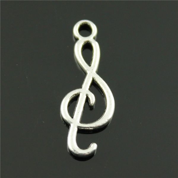 

200pcs/lot 25*9mm vintage 2 colors antique silver, antique bronze plated zinc alloy musical note charms diy for handmade, Bronze;silver