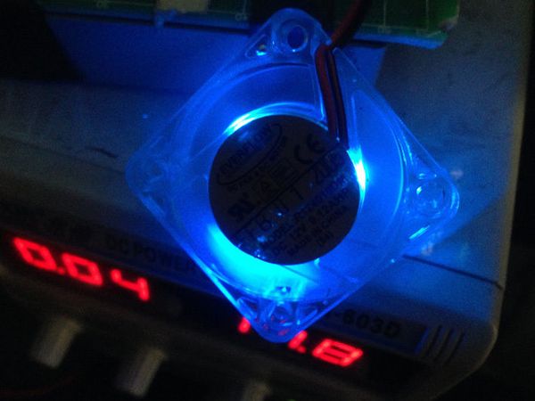 

40mm blue led light cooling fan everflow 4010 r124010dm 12v 0.12a 2wire