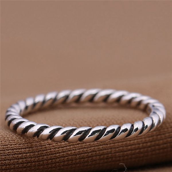 

charm ring braided 925 silver fashion women jewelry retro european style honest material, Slivery;golden