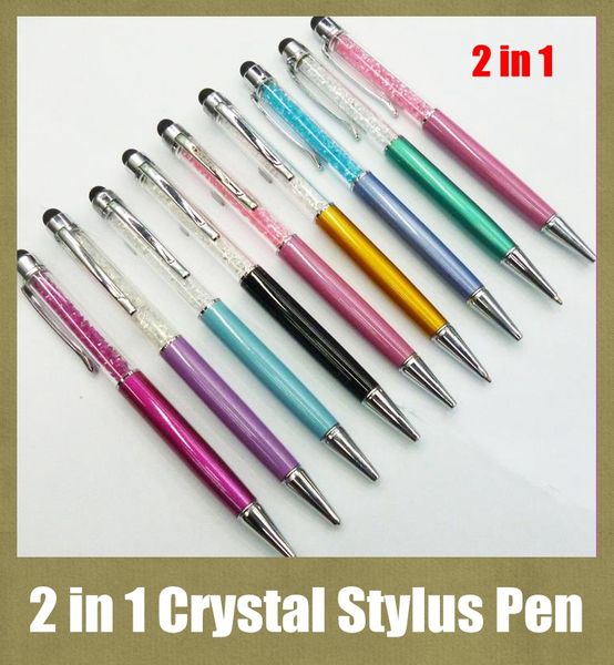 

Stylu pen 2 in 1 for writing and touching long diamond capacitive pen 14 5cm 12 5cm work with ipad iphone 5 note3 htc lg blackberry ty007