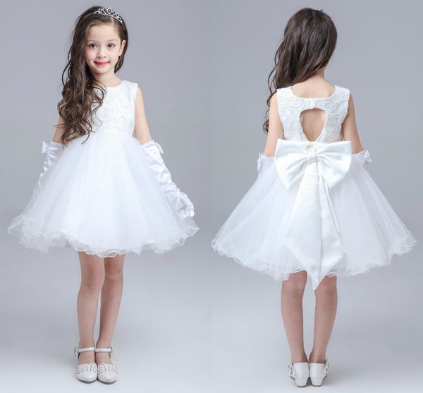 Abito da ballo Abiti da spettacolo per bambina con perline Bellezza Cute Flower Girls Dress Custom Made Abbigliamento formale per bambini HY1301