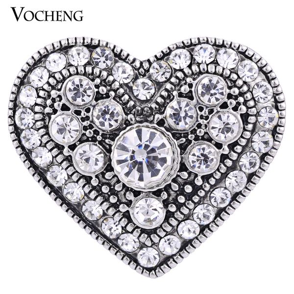 

VOCHENG NOOSA 2 Colors 18mm Heart Snap Crystal Button Vn-984