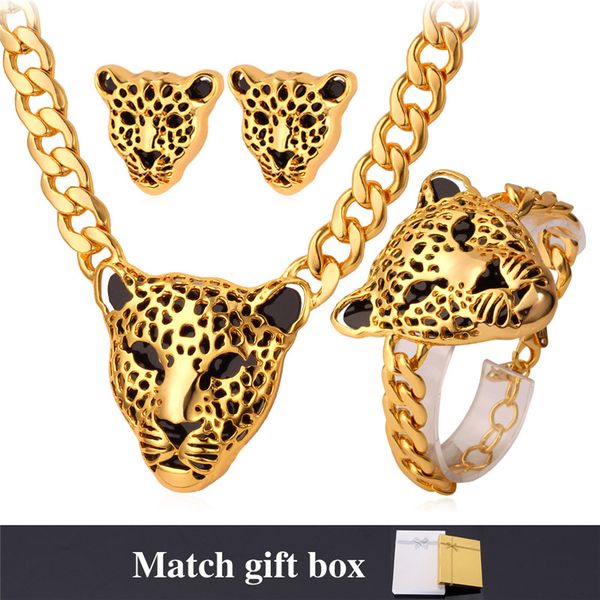 

U7 Африка Ювелирные Изделия Прохладный Львиная Голова Колье Ожерелье Браслет для