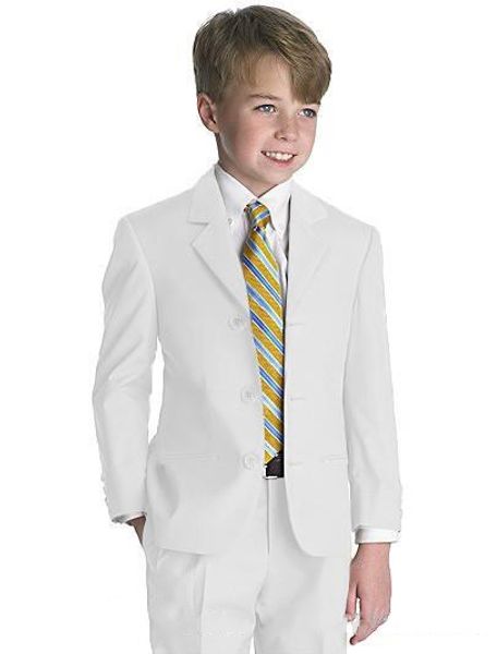 

new arrivals three buttons white notch lapel boy' formal wear occasion kids tuxedos wedding party suits (jacket+pants+tie) k72, Black