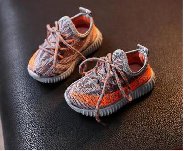 

2017 Fashion Kids Breathable Sports Shoes Children Casual Boys Girls Lace-up Shoes Rubber bottom Sneakers