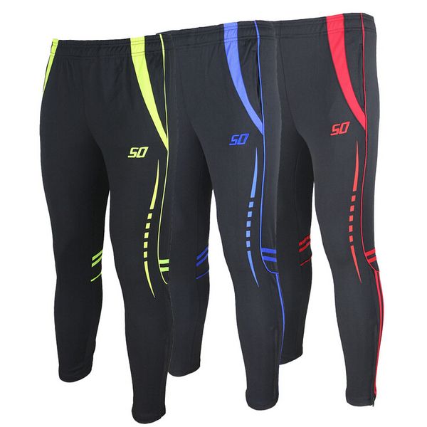 

wholesale-new football training pants soccer pants sweatpants men skinny gym trousers sports mens running joggers pants deporte pantalone, Black