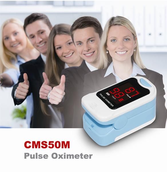 

cms50m fingertip pulse oximeter blood oxygen spo2/pr monitor with carry case led black pouch ing