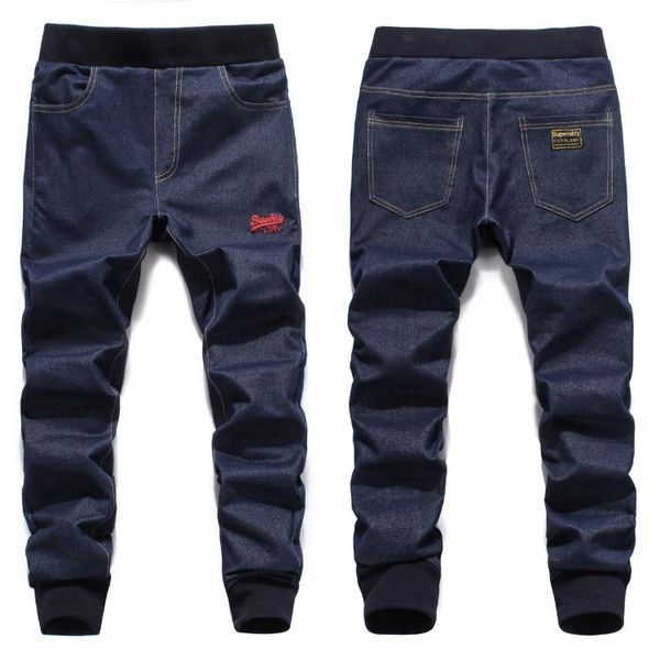 

оптово-men вскользь джинсовый jogger штаны для бега трусцой, Blue