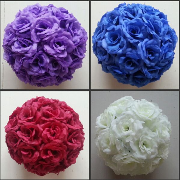 

16 цветов 15 см до 50 см доступны высококлассные искусственный шелк цветок мяч висит Роза поцелуи шары для свадьбы украшения поставки